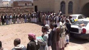 وقفة تربوية بخولان الطيال احتجاجا على التدخل الأمريكي المباشر في اليمن